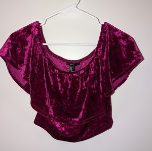 DONATING FRIDAY Velvet Crop Top